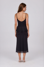 Fashionkilla exclusive double layer lace trim mesh floaty hem cami top