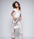 Double Layer Cap Sleeve Corset Top in Off White