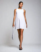 Exclusive Linen Look Smock Mini Dress
