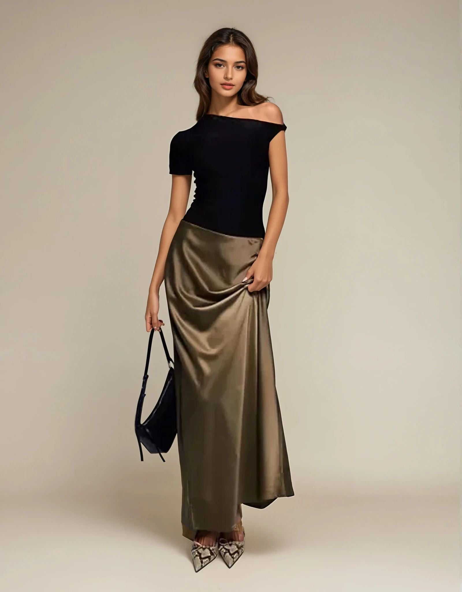 Exclusive Double Sculpted Slinky Twist Detail Bodysuit in Black