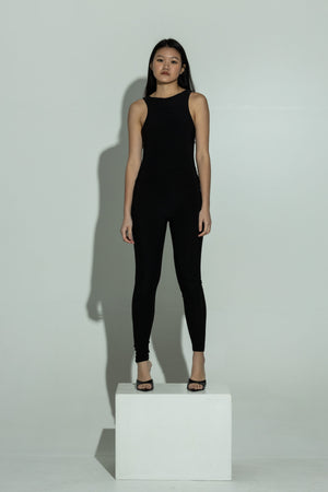 SCULPT double layer racer neck jumpsuit