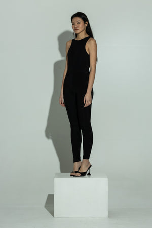 SCULPT double layer racer neck jumpsuit