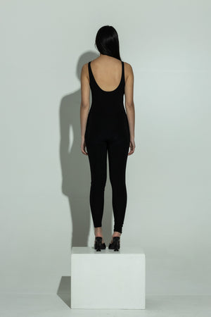 SCULPT double layer racer neck jumpsuit