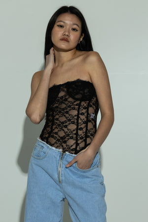 Lace corset body